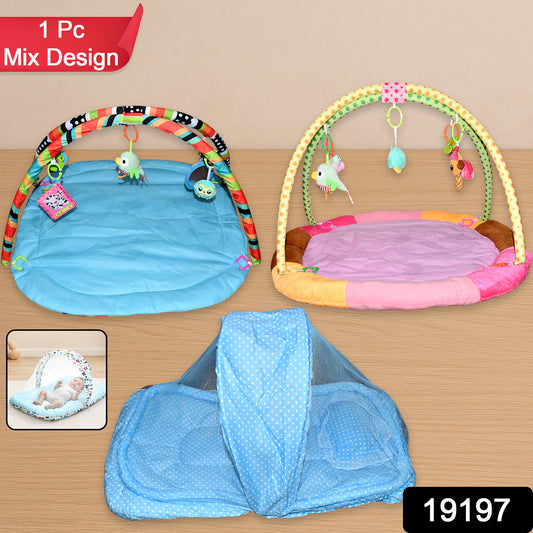 Multipurpose Baby Play Gym And Sleeping Mat (Mix Design 1 Pc)