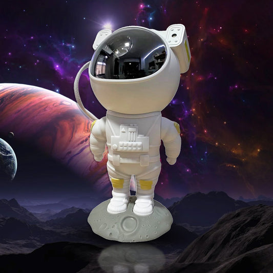 astronaut lamp standing on moon base galaxy projector night lamp for kids with reflective helmet