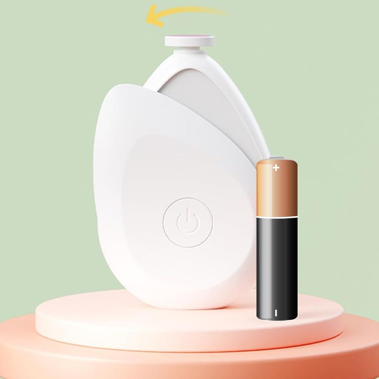 newborn nail grinder with extra heads white compact electric baby nail trimmer with battery and spare head