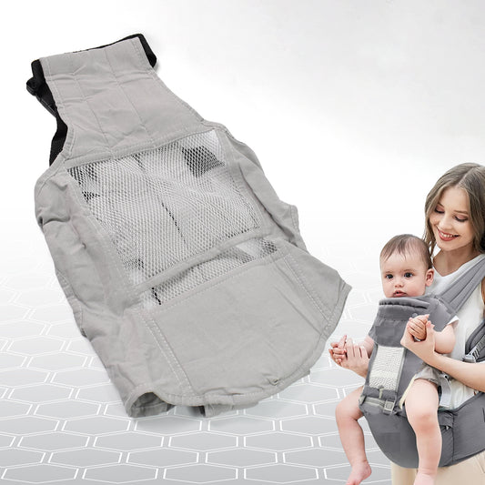 gray breathable mesh baby holder carrier for newborns ergonomic front facing design with padded straps