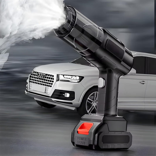 cordless handheld portable car vacuum for home and auto with rechargeable battery base shown