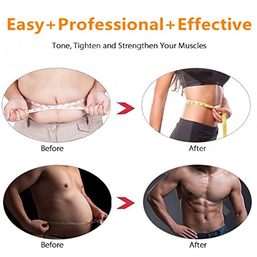 abdominal muscle exerciser device showing before and after waist slimming transformations