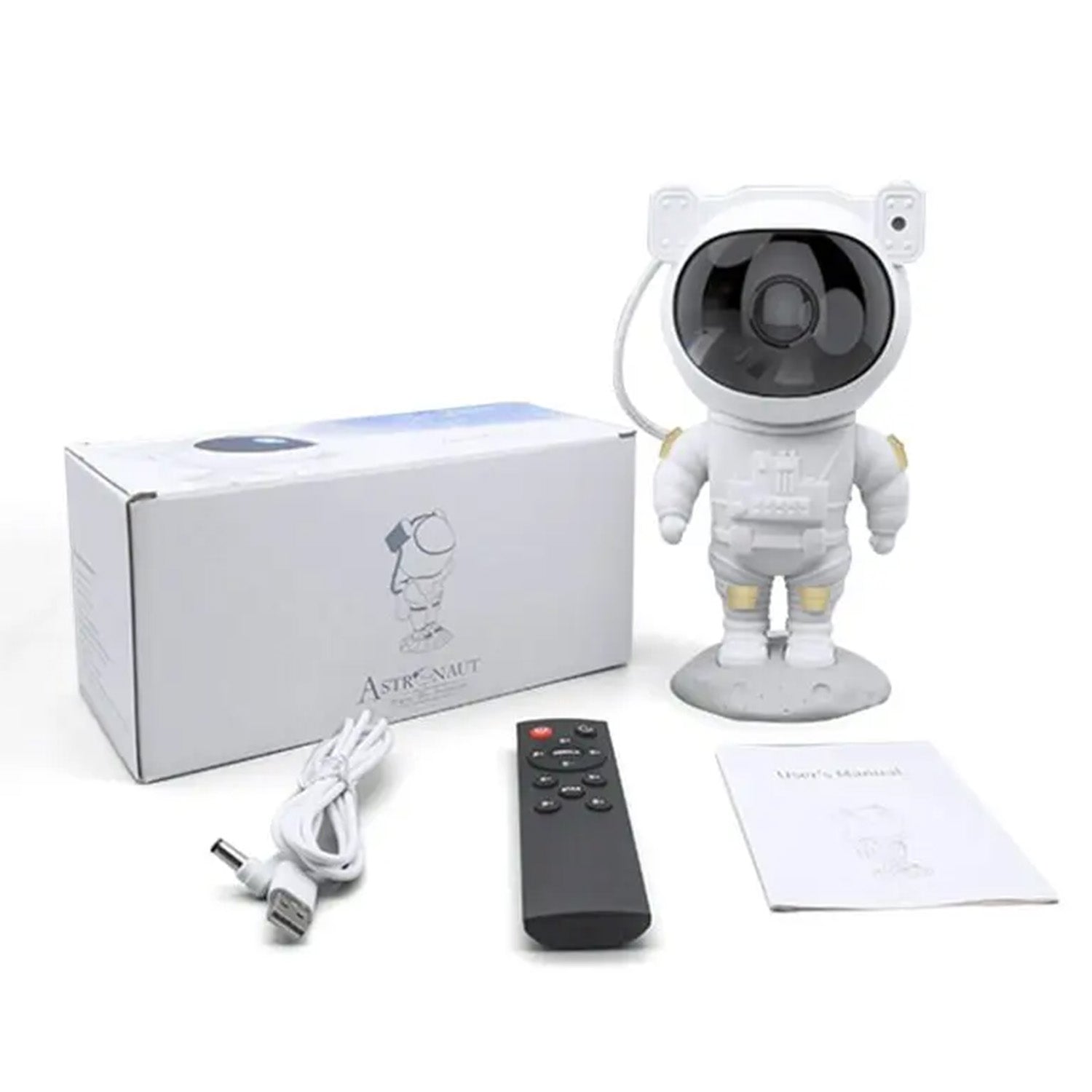 Astronaut galaxy projector night lamp for kids with remote control USB cable and gift box