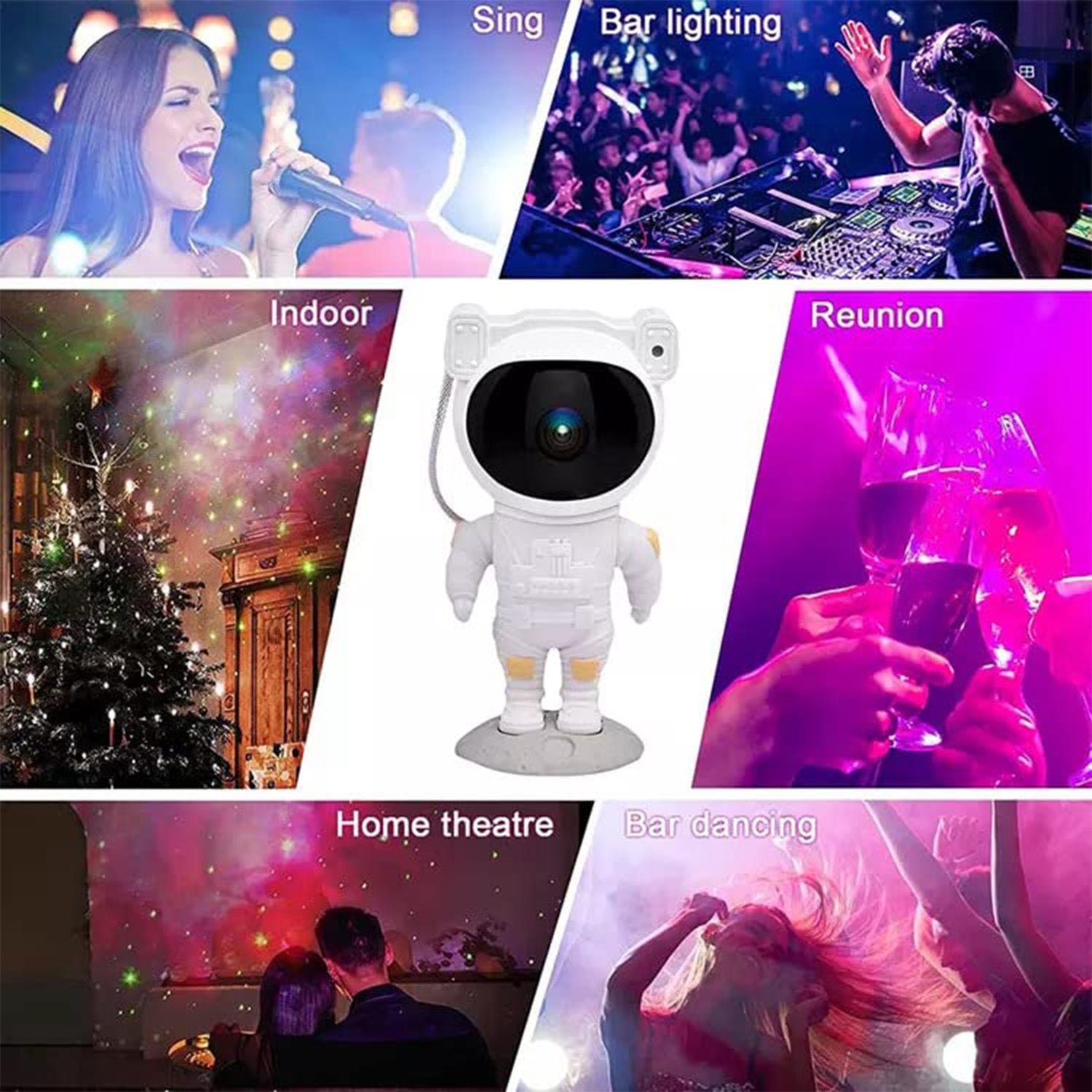 astronaut galaxy projector night lamp for kids projecting colorful stars for home parties and decor