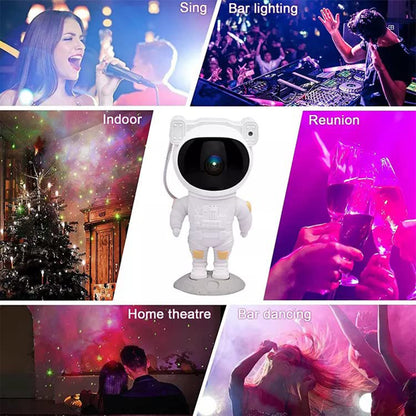 astronaut galaxy projector night lamp for kids projecting colorful stars for home parties and decor