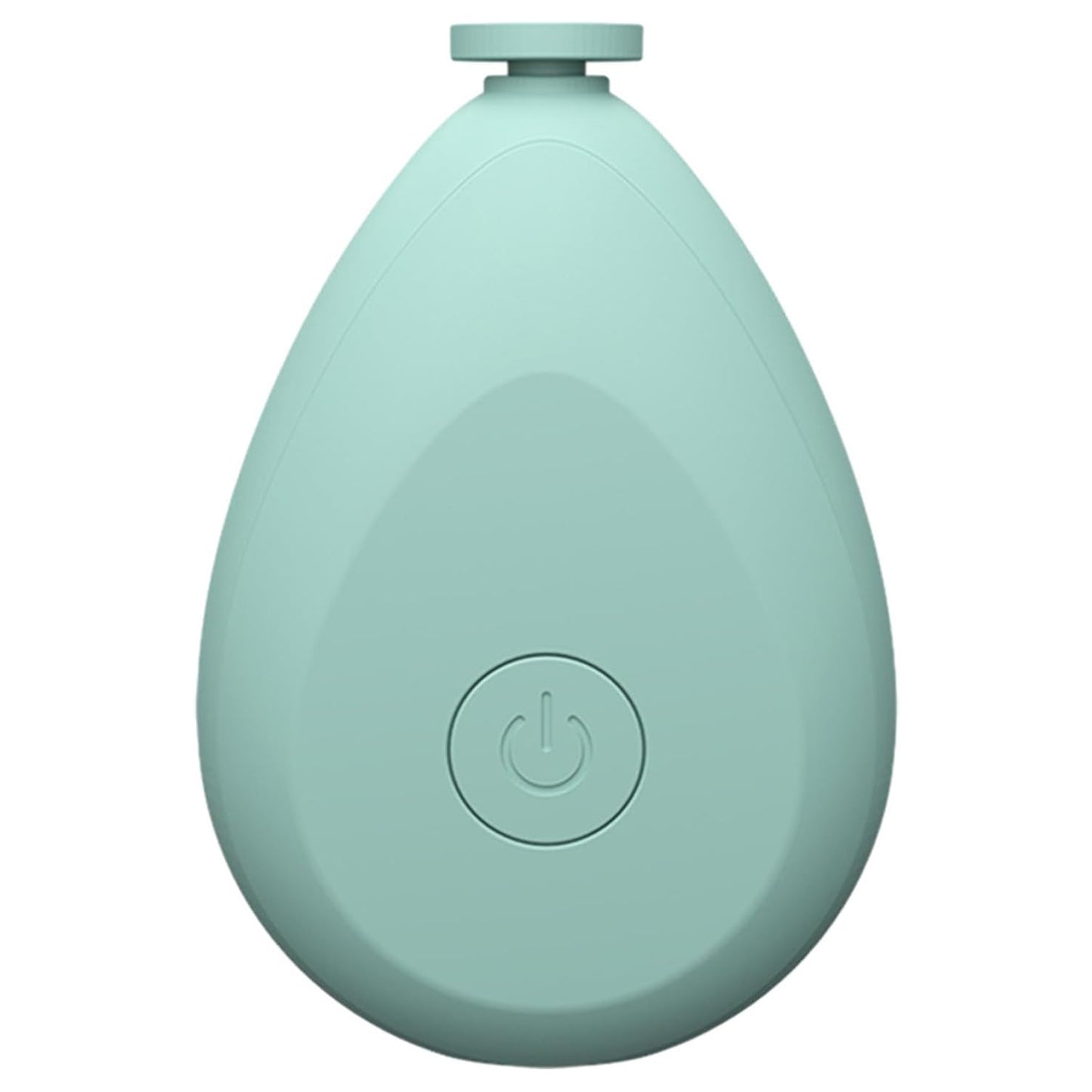 mint green teardrop electric newborn nail grinder with extra heads for gentle baby nail care