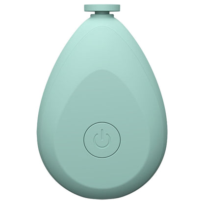 mint green teardrop electric newborn nail grinder with extra heads for gentle baby nail care