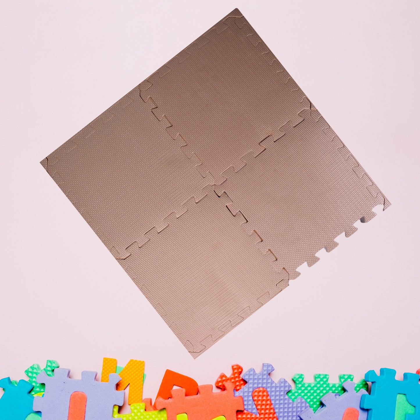soft puzzle mats for babies crawling tan foam interlocking play mat with colorful pieces