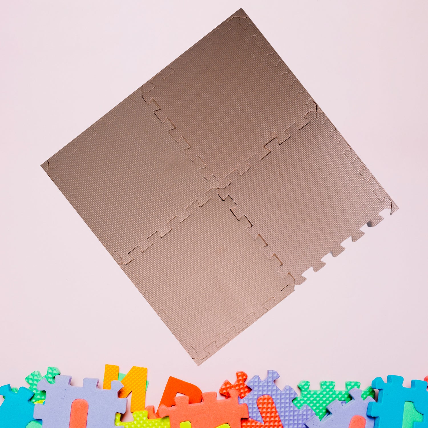 soft puzzle mats for babies crawling tan foam interlocking play mat with colorful pieces