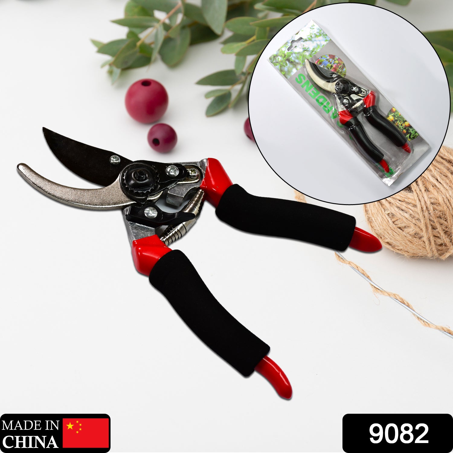 pruning shears with black foam handles and red accents best garden shears for home use