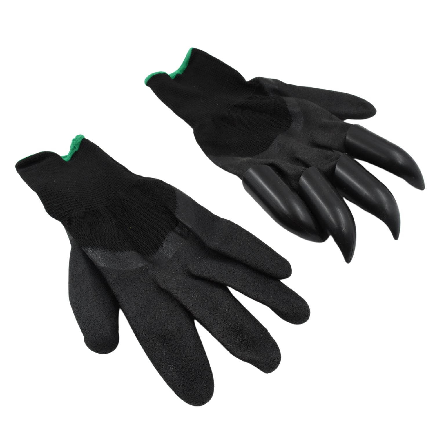 garden gloves with claws black digging gloves with four plastic claw fingertips and textured grip