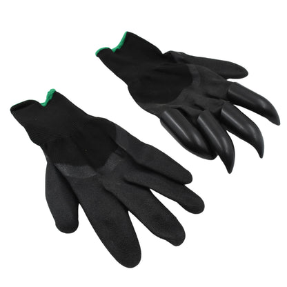 garden gloves with claws black digging gloves with four plastic claw fingertips and textured grip