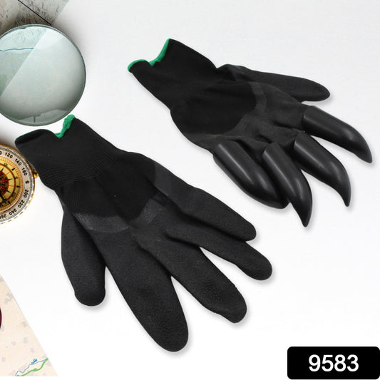 garden gloves with claws black digging gloves with plastic claw fingertips for planting and digging