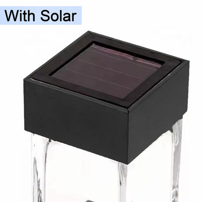 square solar garden stake with clear acrylic post weatherproof solar park lighting for pathways