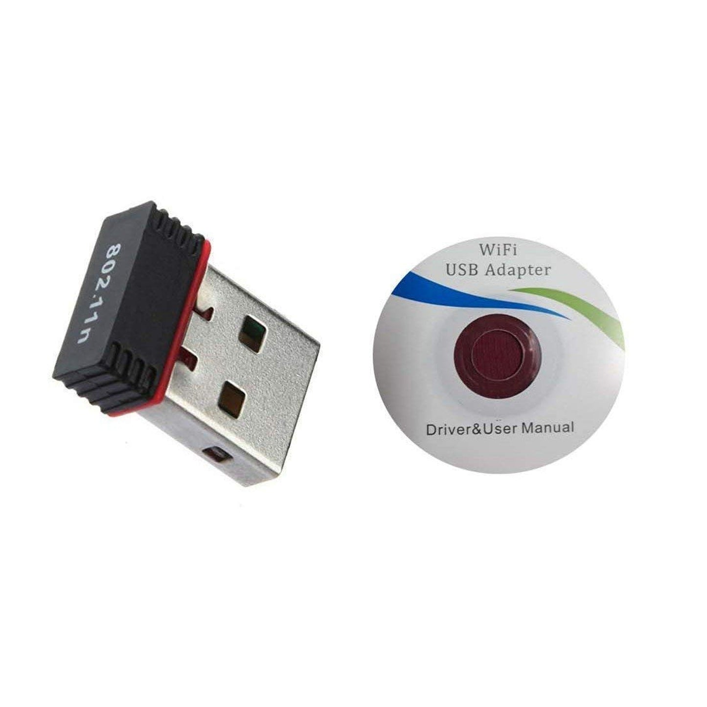 mini wi-fi adapter for laptop USB nano dongle with driver CD for easy Windows setup and portable use
