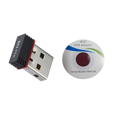 mini wi-fi adapter for laptop USB nano dongle with driver CD for easy Windows setup and portable use
