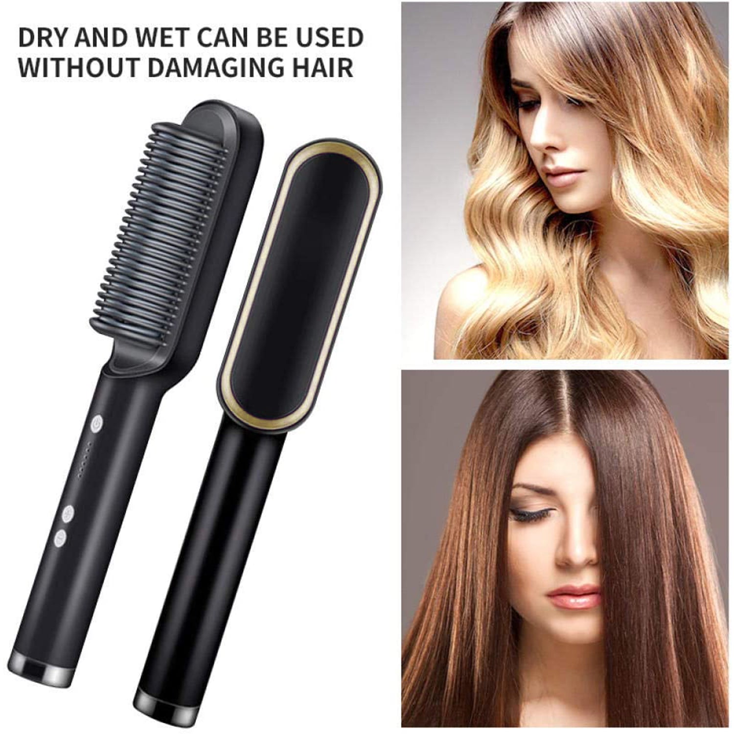 hair straightener with scalp massager for smooth, healthy hair styling and care