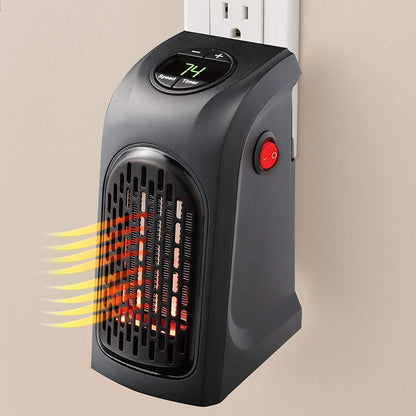 portable handy room heater plug in compact ceramic heater with digital thermostat display