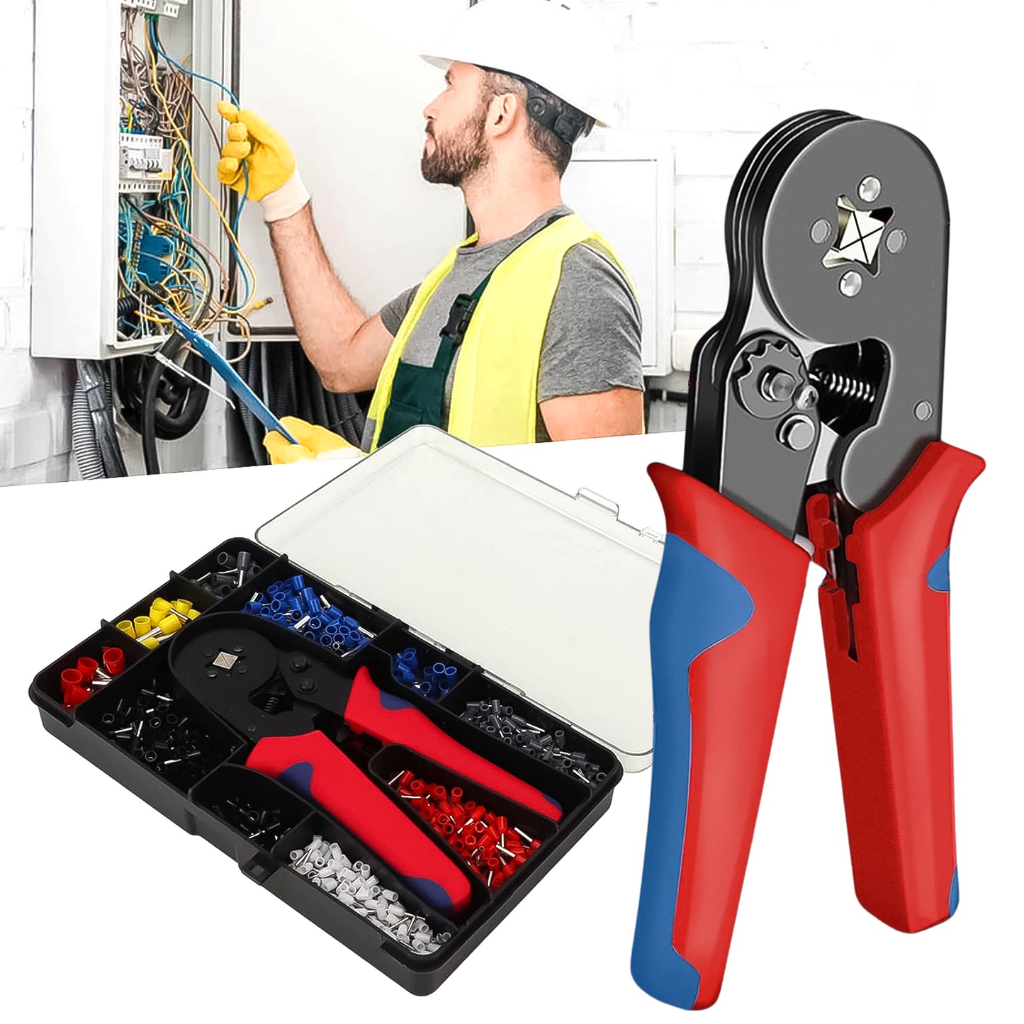 crimping tool and ferrule kit with organizer case for panel work best wire end ferrules for electricians