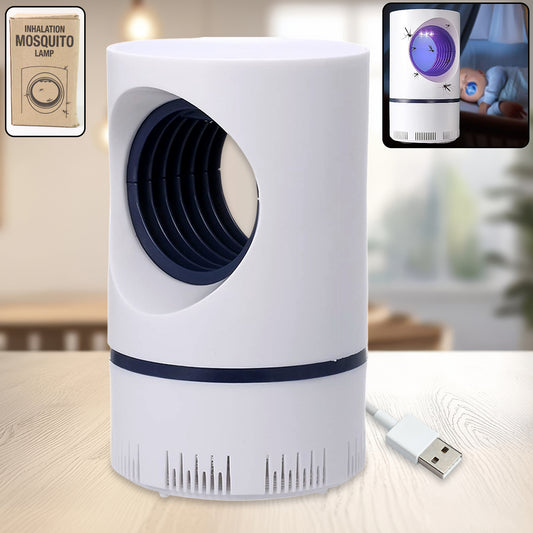 white USB desktop LED mosquito killer lamp for home with silent fan trap for indoor use