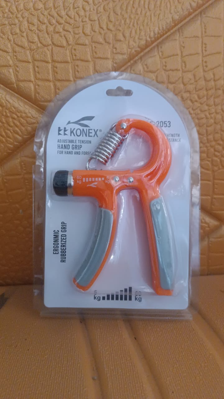 orange Konex adjustable hand grip strengthener packaged plastic blister best grip strengthener for gym