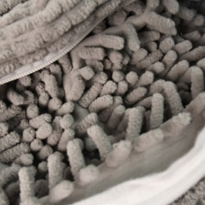 machine washable shoe bag durable gray chenille interior with zipper for protective shoe storage