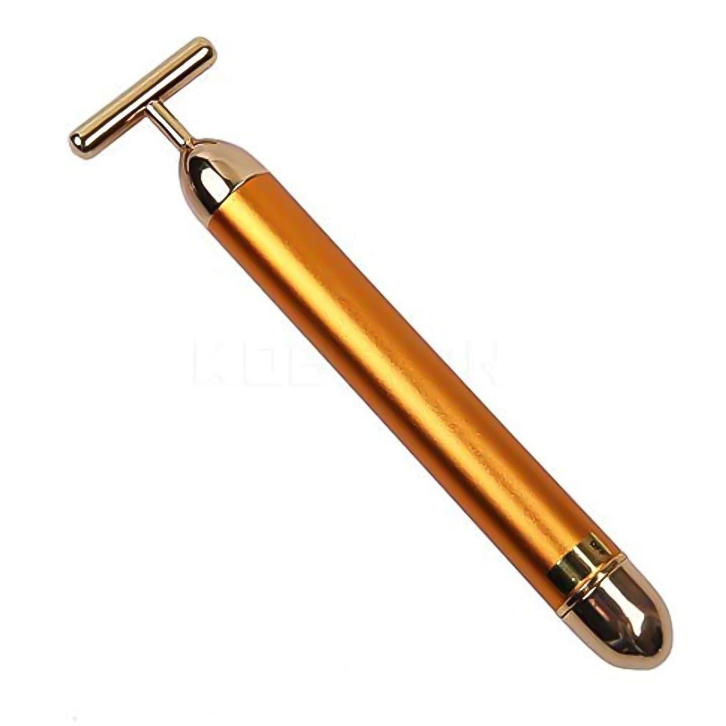 golden face massager T bar vibrating facial roller for lifting, contouring, and relaxing skin