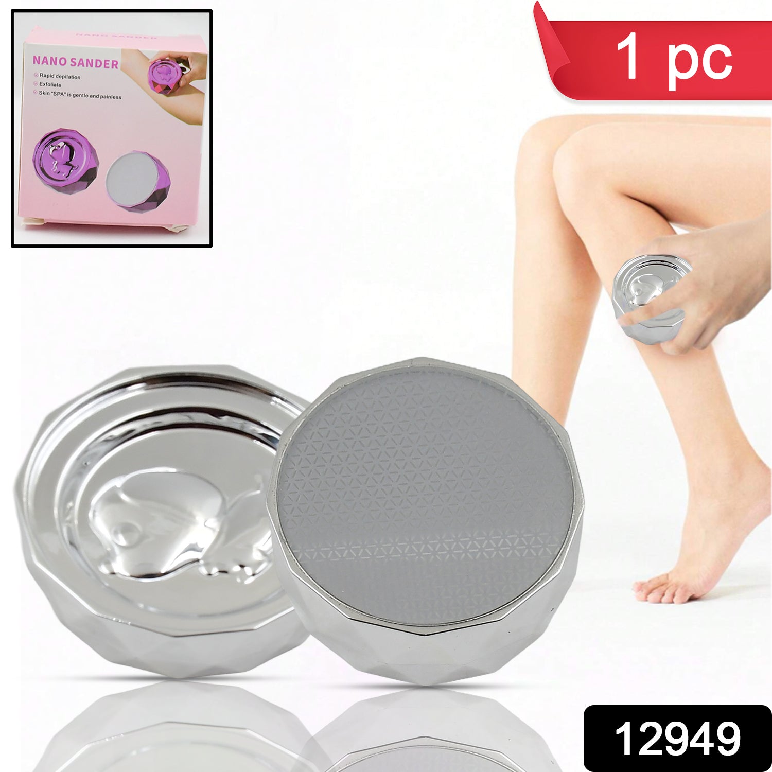 portable skin hair remover device stainless steel handheld body exfoliator for legs and arms