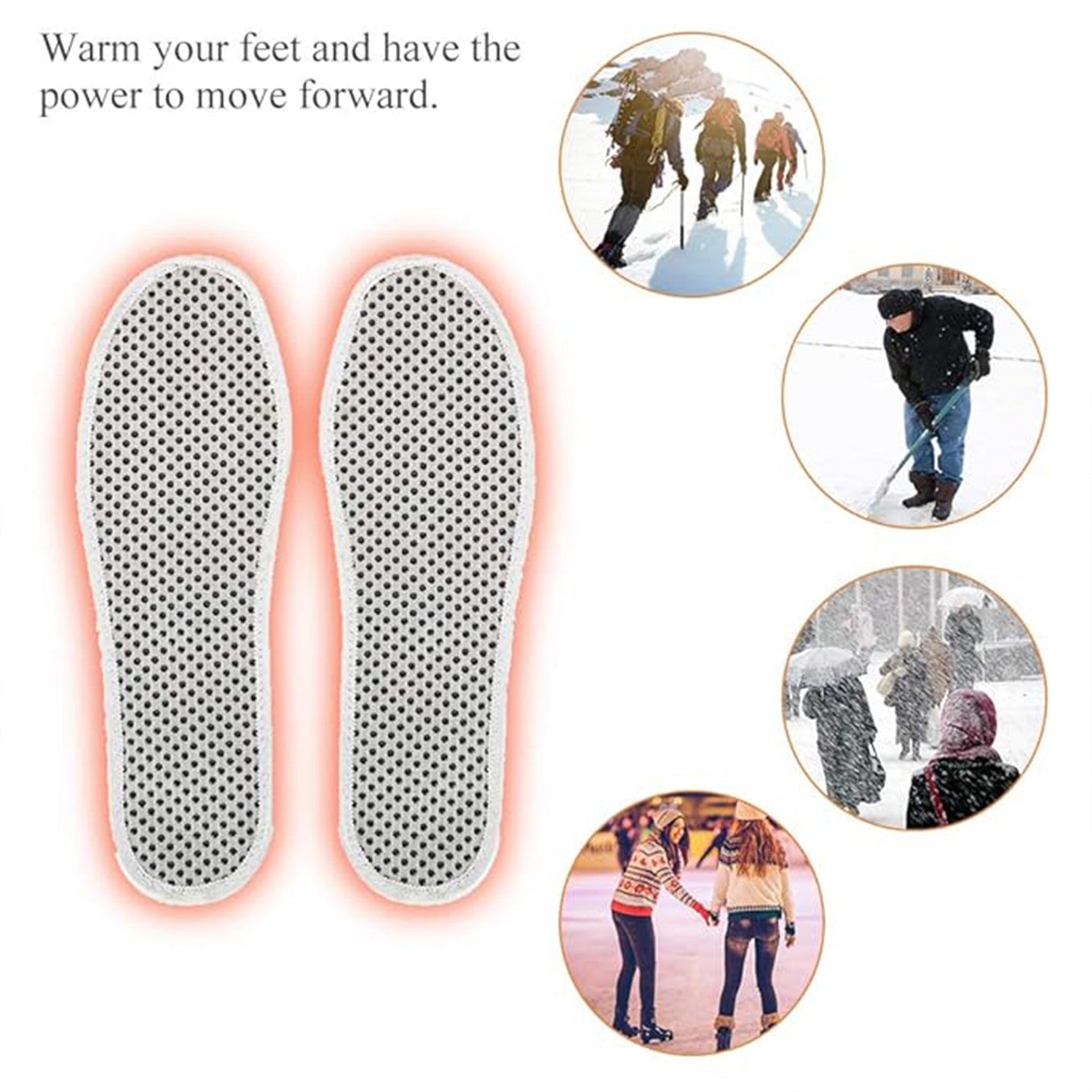 pain relief foot insoles for men and women designed for comfort in cold weather activities