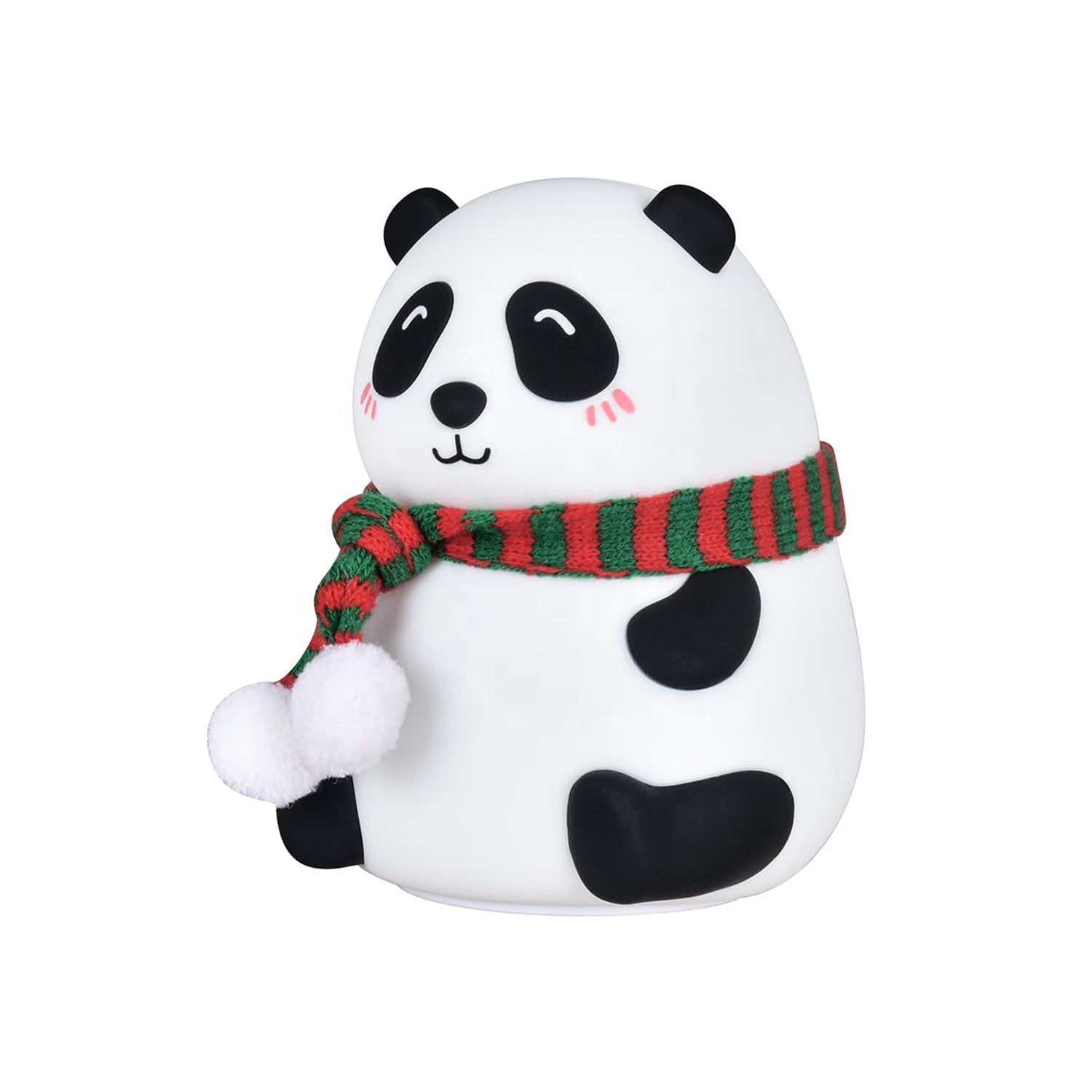 panda LED night light with a festive scarf for a cute and cozy bedroom ambiance