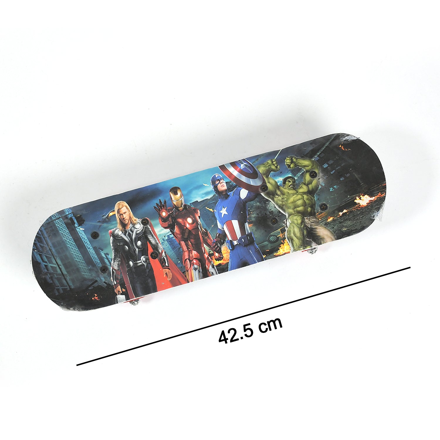 wood skateboard for beginners featuring Avengers Thor Iron Man Captain America and Hulk kids toy