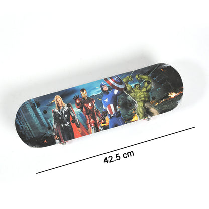 wood skateboard for beginners featuring Avengers Thor Iron Man Captain America and Hulk kids toy