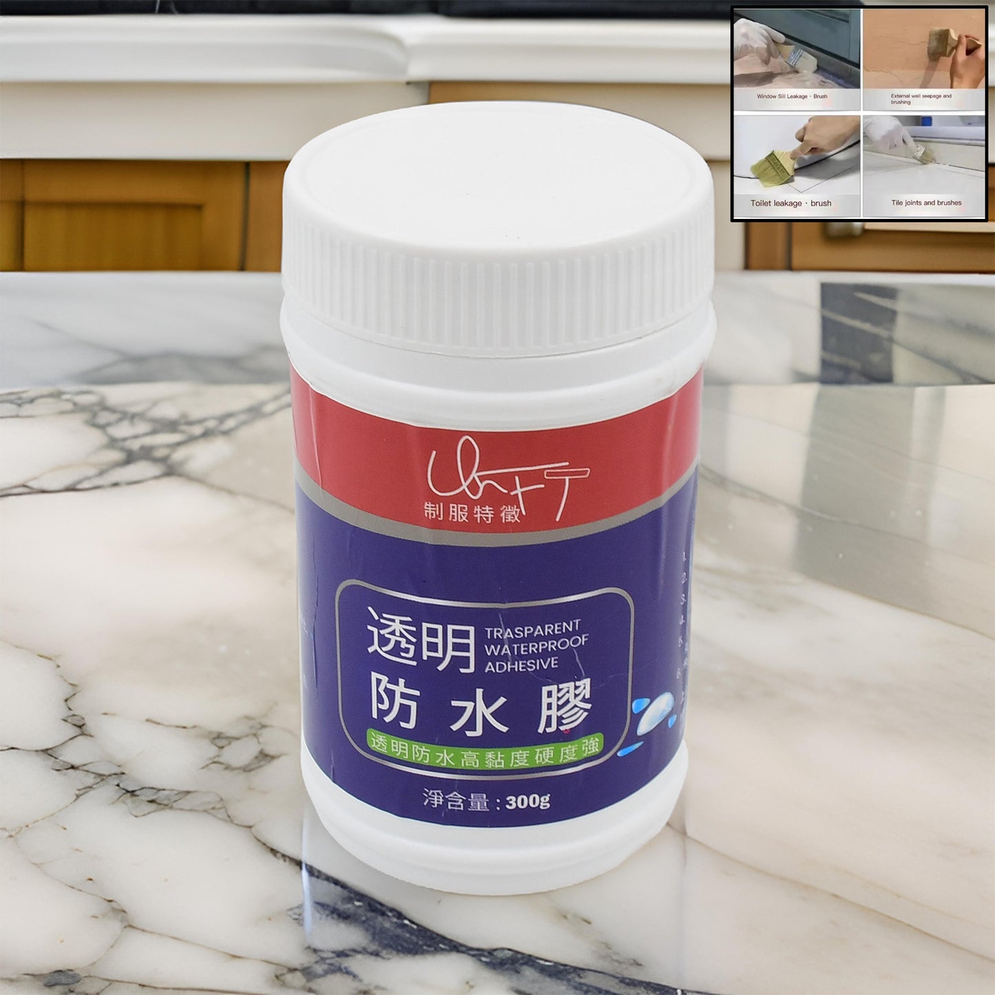 Transparent Waterproof Glue 300g for home improvement projects and repairs