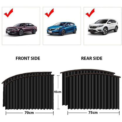 universal black front and rear bumper protector panels for cars 70cm 75cm 45cm height