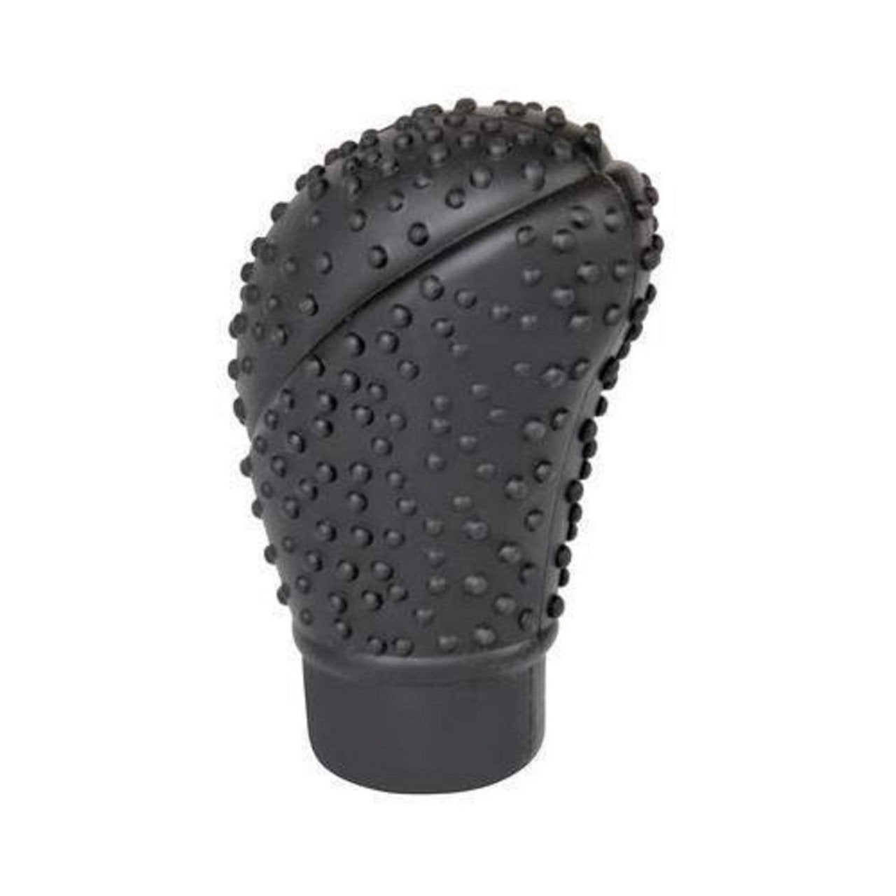 black textured rubber car gear shift knob protector with raised dot grip for improved handling