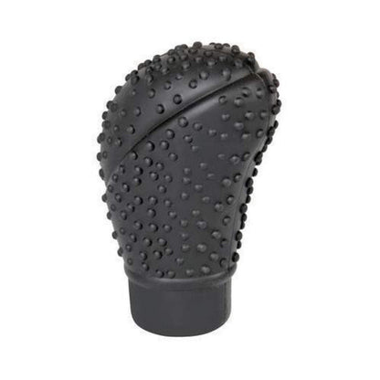 black textured rubber car gear shift knob protector with raised dot grip for improved handling