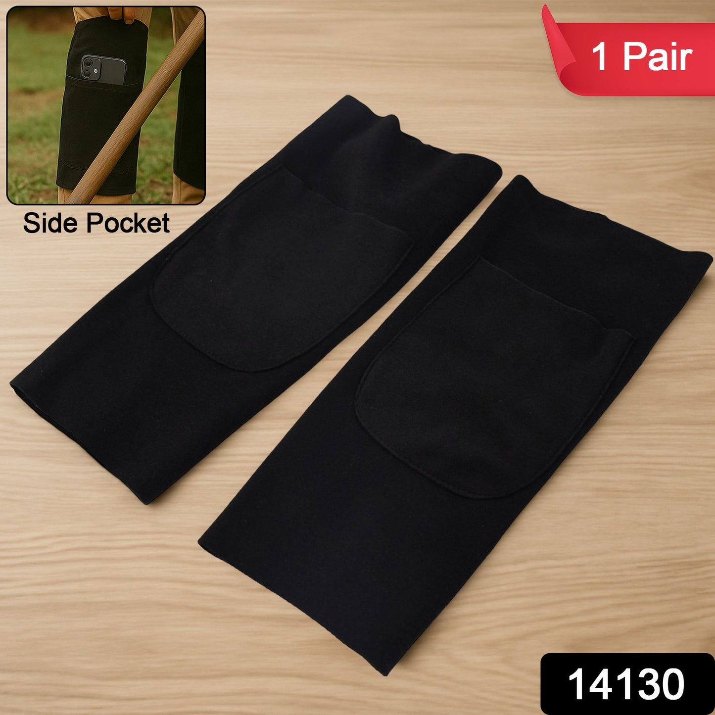 black gardening sleeves with side pocket pair of durable arm protection sleeves for outdoor work