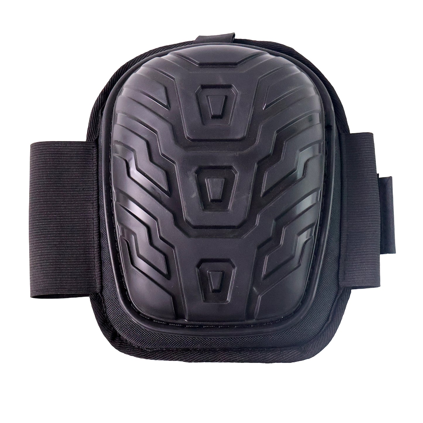 shock-resistant knee pads for construction with black hard protective cap and adjustable elastic straps